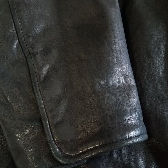 Chereskin Exterior Soft Leather Jacket LARGE Mens FLAWS Quilted Lining 48" Chest - Picture 16 of 16